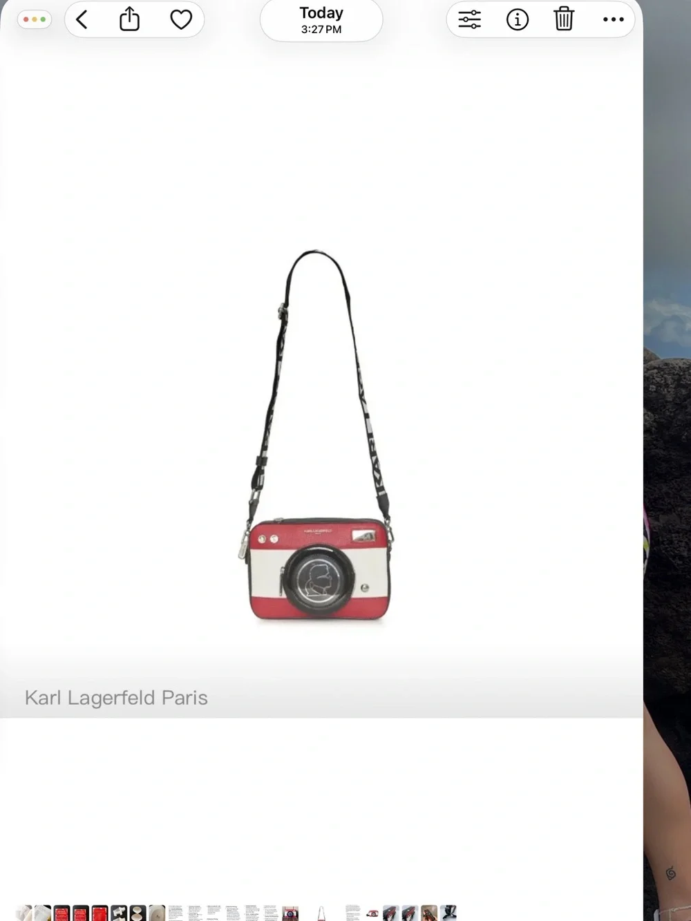Karl Lagerfeld Red & White Camera-Shaped iKONS  Crossbody Bag